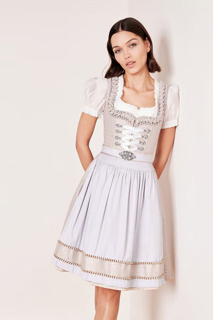 Kruger Marit Midi Dirndl, Grey — 60cm 2pc Set