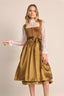 Kruger Long Dirndl 2pcs. 70cm "Suzanne" brown (closeout)