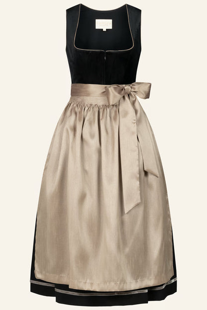 Kruger Maxi Dirndl 2pcs. 80cm "Suzanne" black