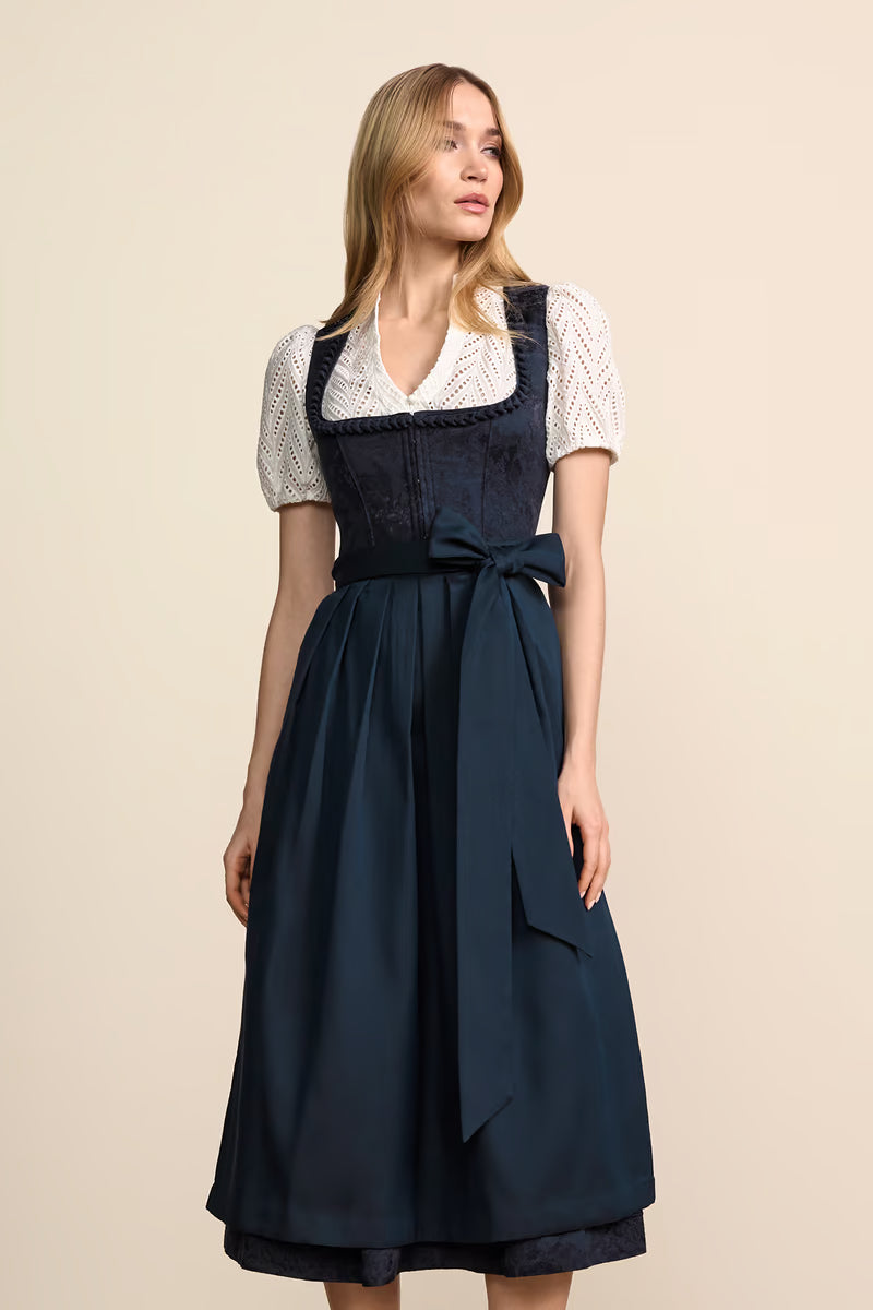 Kruger Calyssia Maxi Dirndl, Blue — 80cm 2pc Set