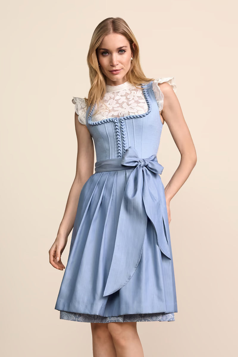 Kruger Midi Dirndl 2pcs. 60cm "Lysara" light blue