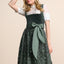 Kruger midi Dirndl 2pcs. 60cm "Elira" green