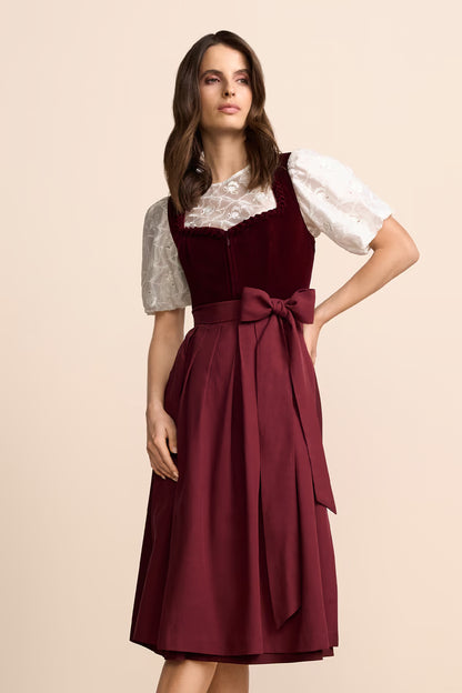 Krüger Naomie Long Dirndl, Red — 70cm 2pc Set