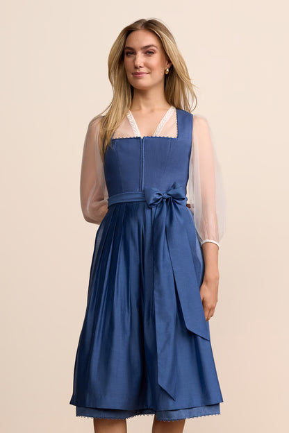 Krüger Myrilla Long Dirndl, Blue — 70cm 2pc Set