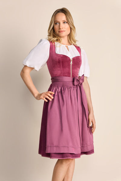 Kruger Midi Dirndl 2pcs. 60cm "Ayuna" pink