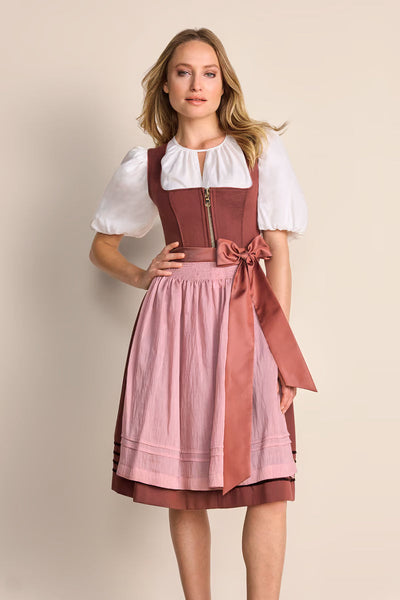 Kruger Midi Dirndl 2pcs. 60cm "Elja" red