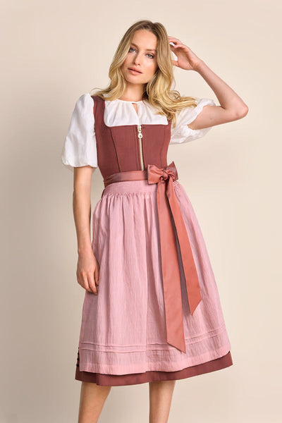 Kruger Long Dirndl 2pcs. 70cm "Elja" red