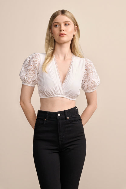 Kruger Geli dirndl blouse in ecru