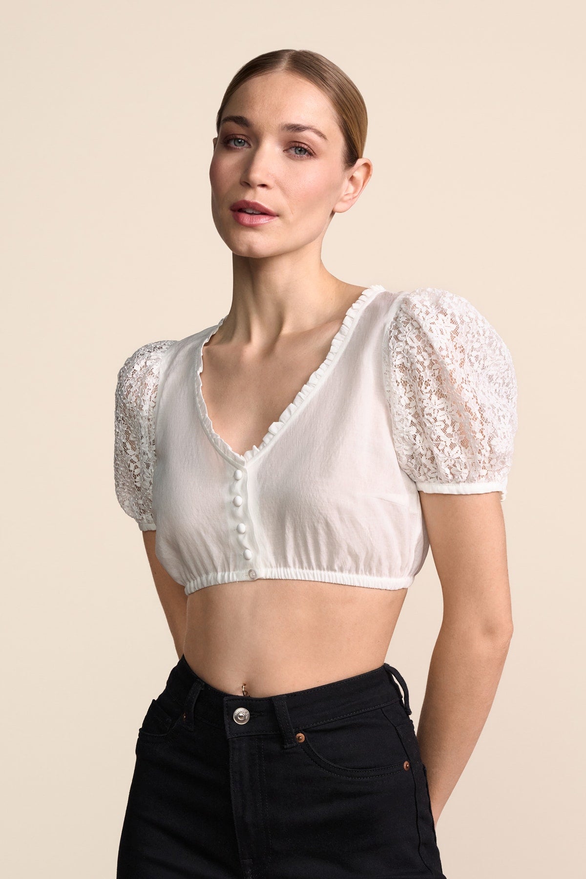 Kruger Morgana dirndl blouse in ecru