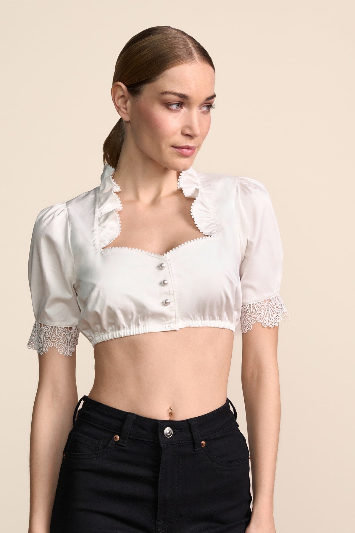 Kruger Ariwen dirndl blouse in ecru