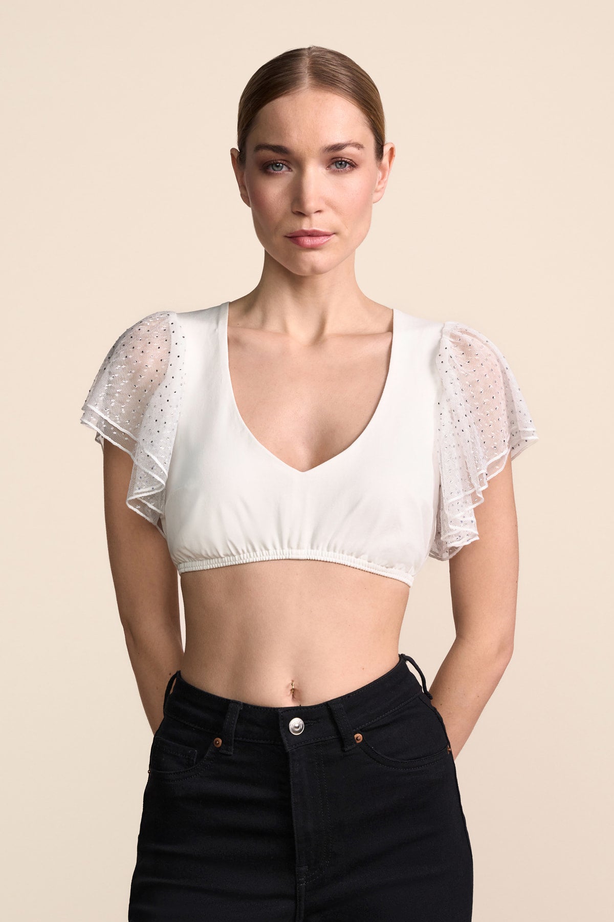 Kruger Neyila dirndl blouse in ecru