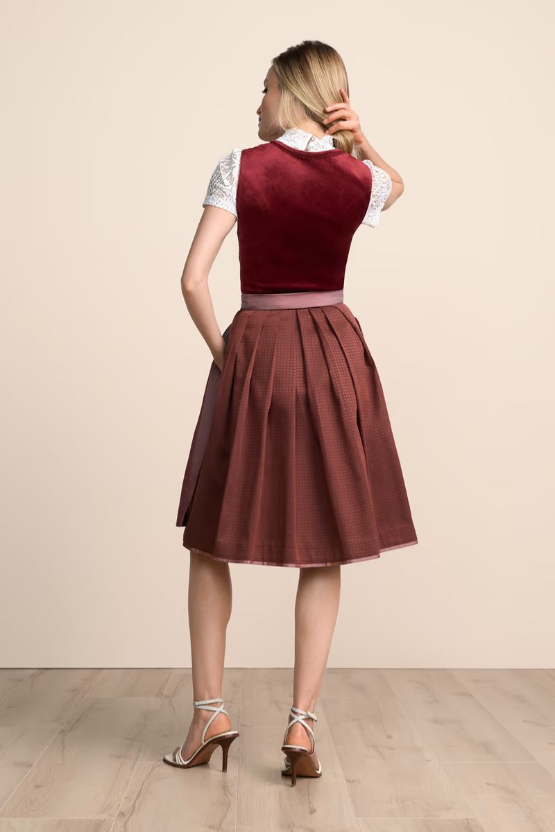 (new) Kruger Midi Dirndl 2pcs. 60cm "Milda" red