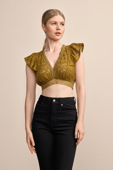 Kruger Saralena dirndl blouse in yellow