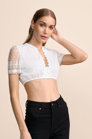 Kruger Lysiane dirndl blouse in ecru