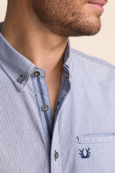 Krueger Traditional  Shirt "Auron" blue