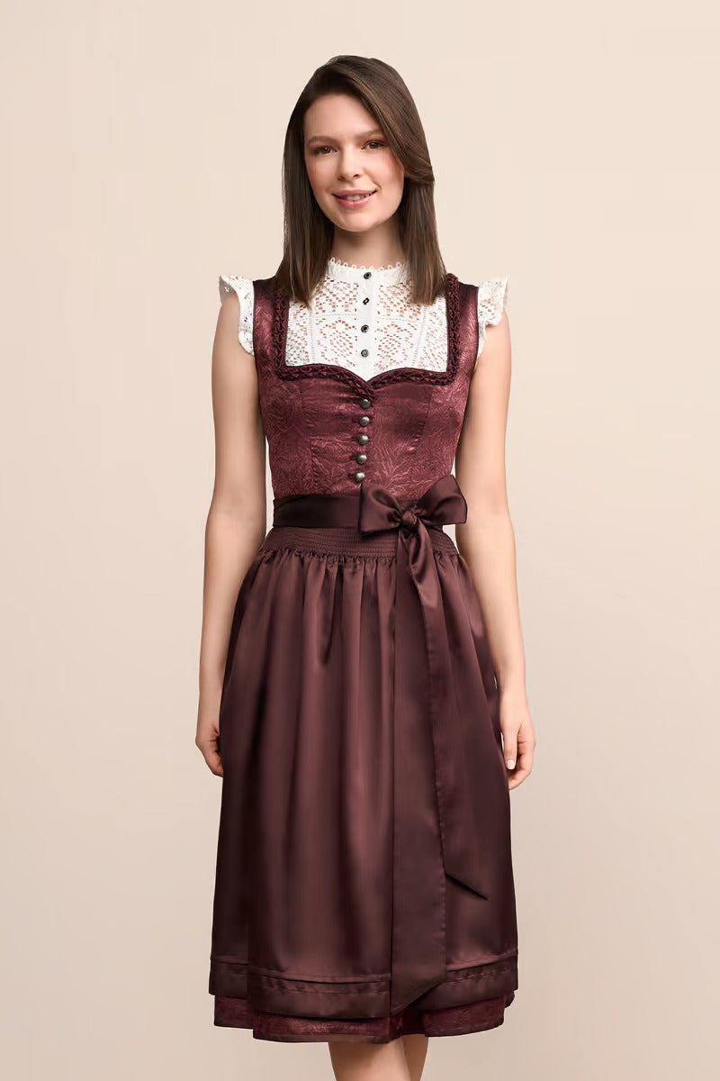 (new) Kruger Long Dirndl 2pcs. 70cm "Carline" red