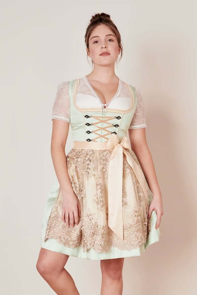 Kruger Lujana Mini Dirndl, Green — 50cm 2pc Set