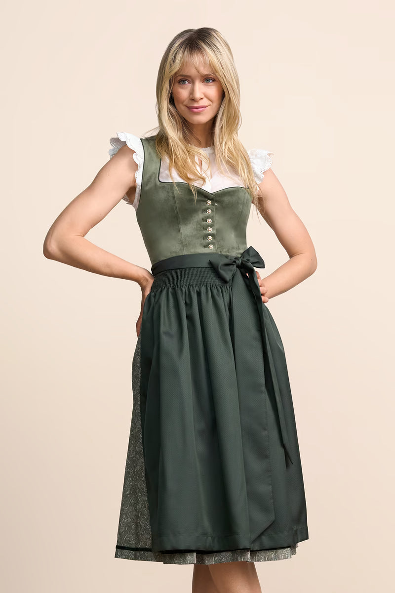 Kruger Long Dirndl 2pcs. 70cm "Iny" green