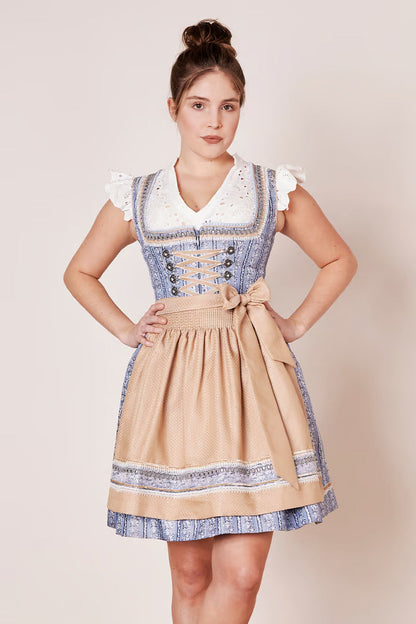 Kruger Mini Dirndl 2pcs. 50cm "Eike" blue (34)