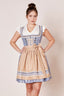 Kruger Mini Dirndl 2pcs. 50cm "Eike" blue (42)