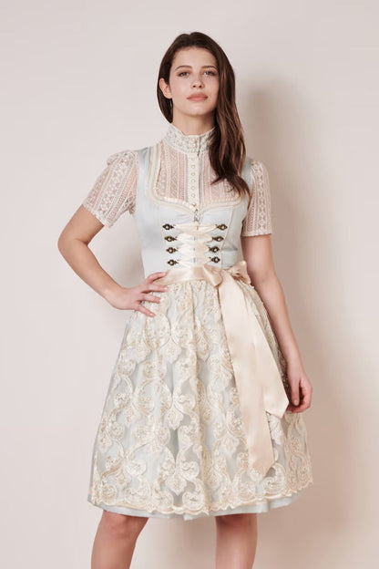 Kruger Mini Dirndl 2pcs. 60cm "Dalina" blue (size 42)