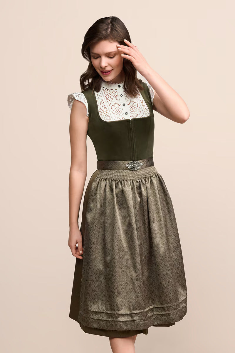 Kruger Long Dirndl 2pcs. 70cm "Aurela" green (46)