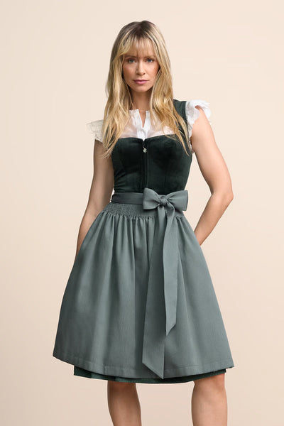 Kruger Midi Dirndl 2pcs. 60cm "Avelyn" green