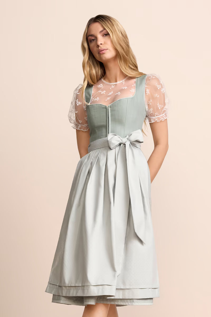 Kruger Della Long Dirndl, Green — 70cm 2pc Set