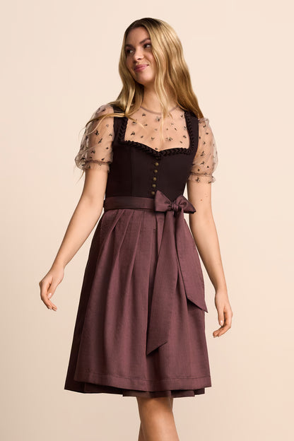 Kruger Orlinae Midi Dirndl, Red — 60cm 2pc Set