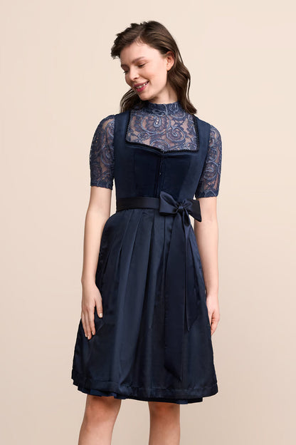 Kruger Midi Dirndl 2pcs. 60cm "Elenora" blue
