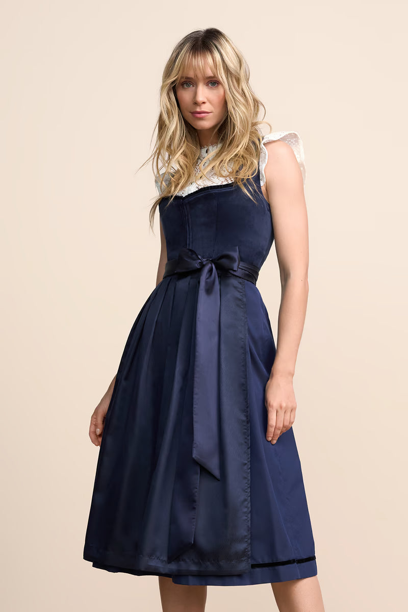 Kruger Long Dirndl 2pcs. 70cm "Elenora" blue