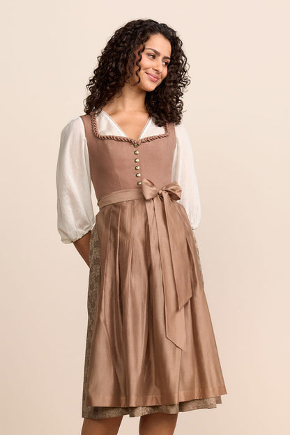 Kruger Cemile Long Dirndl, Brown, 70cm
