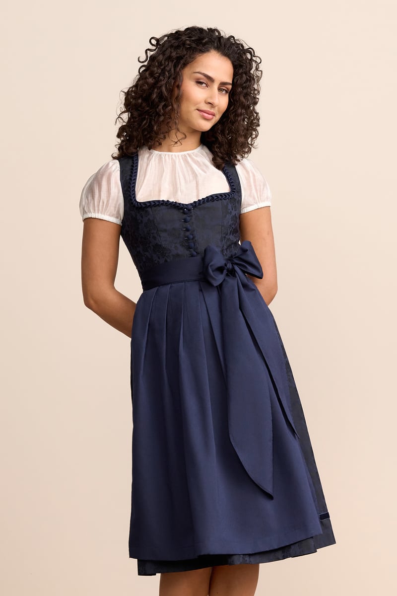 Kruger Olesya Long Dirndl, Blue, 70cm