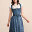 Kruger Midi Dirndl 2pc 60cm "Jocelyn" blue