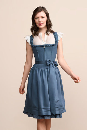Kruger Midi Dirndl 2pc 60cm "Jocelyn" blue (34,44)