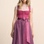 Kruger Long Dirndl 2pc 70cm "Marin" pink