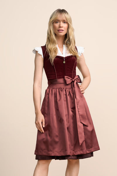 Kruger Midi Dirndl 2pcs. 60cm "Ariella" red