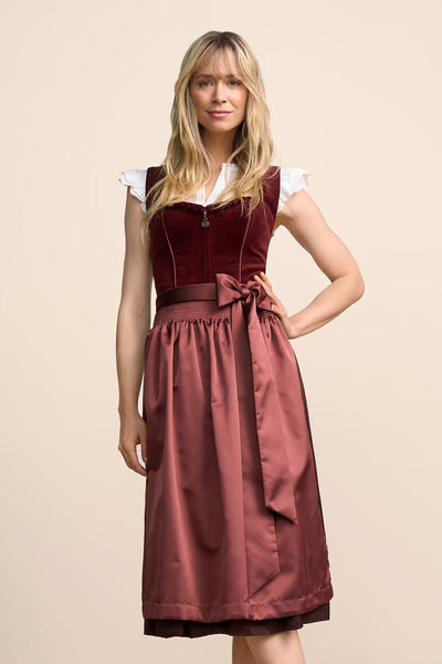 Kruger Long Dirndl 2pcs. 70cm "Ariella" red