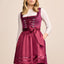 Kruger Mini Dirndl 2pcs. 50cm "Thialda" red