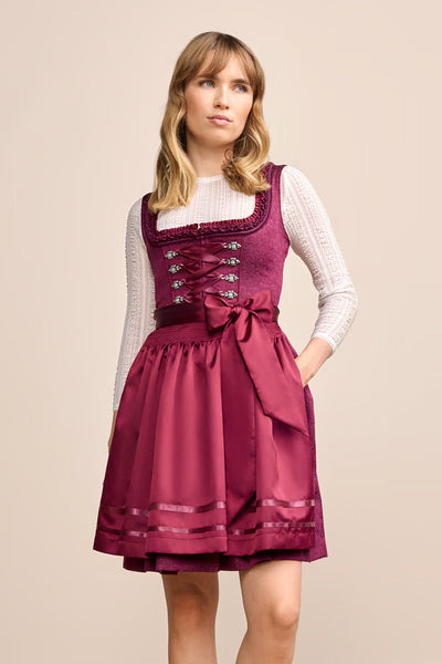 Kruger Mini Dirndl 2pcs. 50cm "Thialda" red