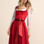 Kruger Midi Dirndl 2pc 60cm "Esmaray" red