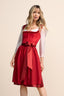 Kruger Midi Dirndl 2pc 60cm "Esmaray" red