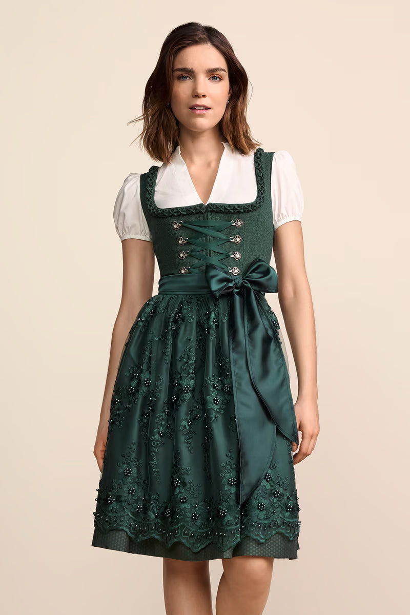 Kruger Midi Dirndl 2pcs. 60cm "Danuta" green Simply German USA Kruger Midi Dirndl 2pcs. 60cm "Danuta" green Simply German USA