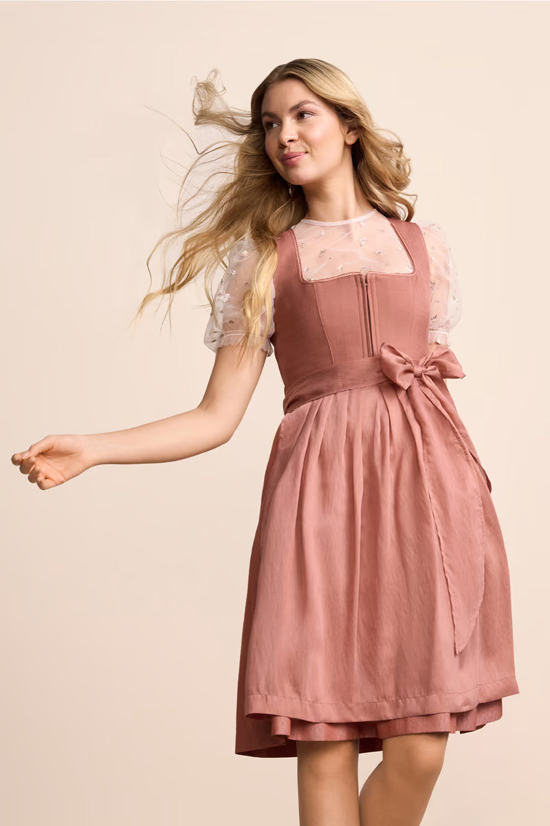 Krüger Luvina Midi Dirndl, Rose — 60cm 2pc Set