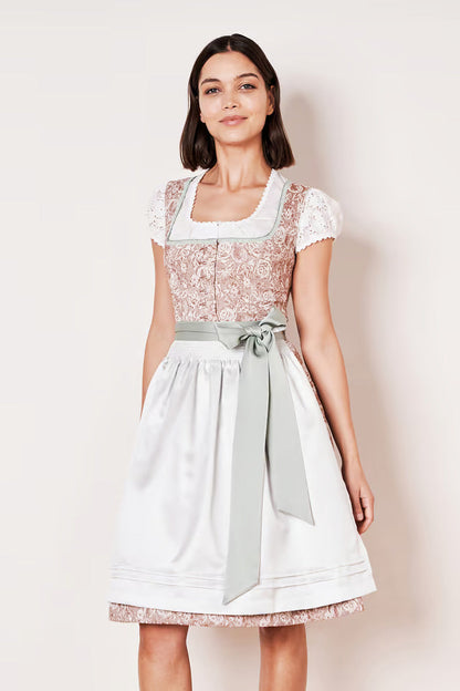 Kruger Midi Dirndl 2pcs. 60cm "Nami" brown (size 34,40,42)