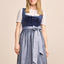 Kruger Midi Dirndl 2pcs. 60cm "Joelina" blue