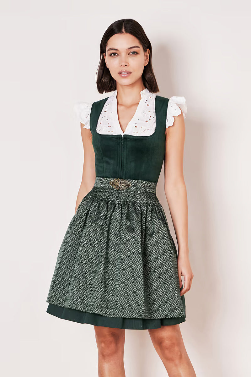 Kruger Mini Dirndl 2pcs. 50cm "Alisha" green