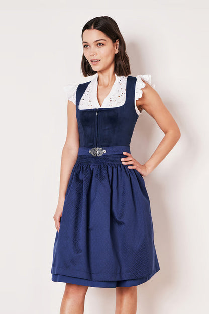 Kruger Alisha Midi Dirndl, Blue — 60cm 2pc Set