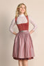 Kruger Midi Dirndl 2pcs. 60cm "Alisha" red