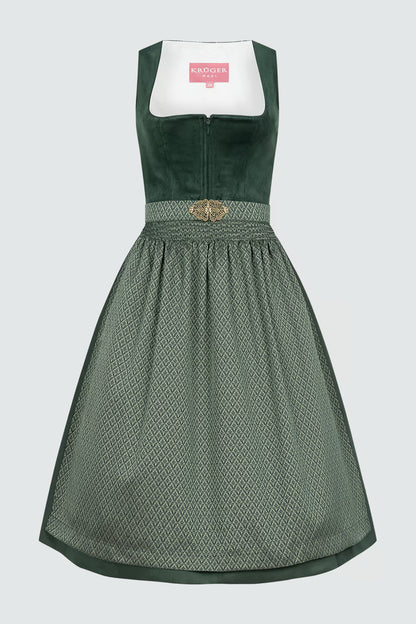 Kruger Long Dirndl 2pcs. 70cm "Alisha" green